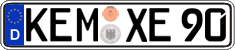 German license plate, Regular plates