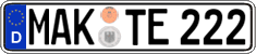 German license plate, Regular plates