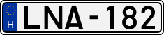 license plates of Hungary, Cars (1990)