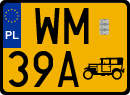 License plates of Poland, Oldtimers