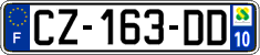 French license plate, SIV (ordinary)