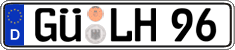 German license plate, Regular plates