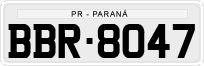 License plate of Brazil, Private owners (1990)