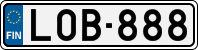 License plate of Finland, Cars