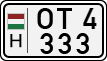 license plates of Hungary, Oldtimers (1990)