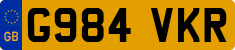 License plate of the United Kingdom, 1983 year system