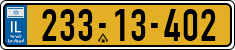License plate of Israel, Regular plates