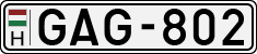 license plates of Hungary, Cars (1990)