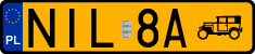 License plates of Poland, Oldtimers