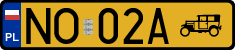 License plates of Poland, Oldtimers