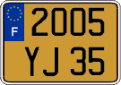 French license plate, FNI