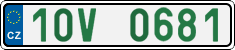 License plate of the Czech Republic, Oldtimers (2001)