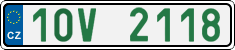 License plate of the Czech Republic, Oldtimers (2001)