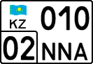 License plate Kazakhstan, Private owners (2012)