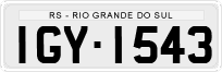 License plate of Brazil, Private owners (1990)