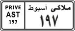 License plate of Egypt, Cars (1999)