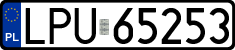 License plates of Poland, Regular car plates