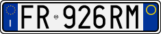 License plate of Italy, Cars (1994 year series)
