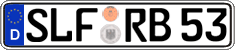 German license plate, Regular plates
