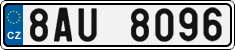 License plate of the Czech Republic, Cars (2001)