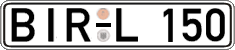 German license plate, Regular plates