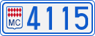 License plate of Monaco, Cars