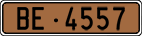 License plate of Switzerland, Except vehicles and snowmobiles (brown)