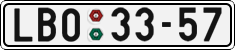 License plate of the Czech Republic, Cars (1960)