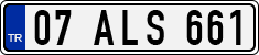 License plate of Turkey, Regular plates