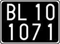 License plate of Italy, Cars (1927 year series)