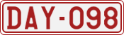 License plate of Belgium, 1951 year system