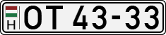 license plates of Hungary, Oldtimers (1990)