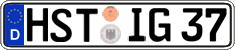 German license plate, Regular plates