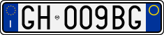 License plate of Italy, Cars (1994 year series)
