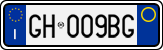 License plate of Italy, Cars (1994 year series)