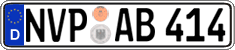 German license plate, Regular plates