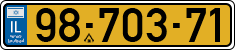 License plate of Israel, Regular plates