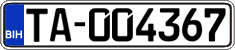 License plate of Bosnia and Herzegovina, Taxi