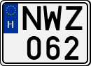 license plates of Hungary, Cars (1990)