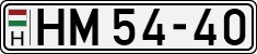 license plates of Hungary, Army (1990)