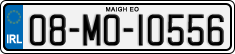 License plate of Ireland, Regular plates