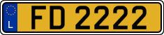 License plate of Luxembourg, 2003 year system