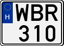 license plates of Hungary, Cars (1990)