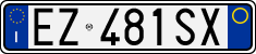License plate of Italy, Cars (1994 year series)