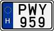 license plates of Hungary, Cars (1990)