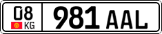 License plate of Kyrgyzstan, Private owners (2016)