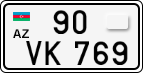 License plate of Azerbaijan, Cars