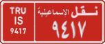 License plate of Egypt, Cars (1999)