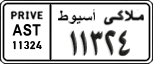 License plate of Egypt, Cars (1999)