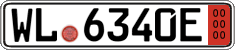 German license plate, Export transit plates